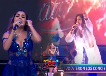 Estrella Torres causó furor al subir al escenario para cantar con Corazón Serrano