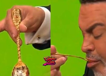 Andrés Hurtado «Chibolín» come plato de garbanzos con su cuchara ‘Versace’