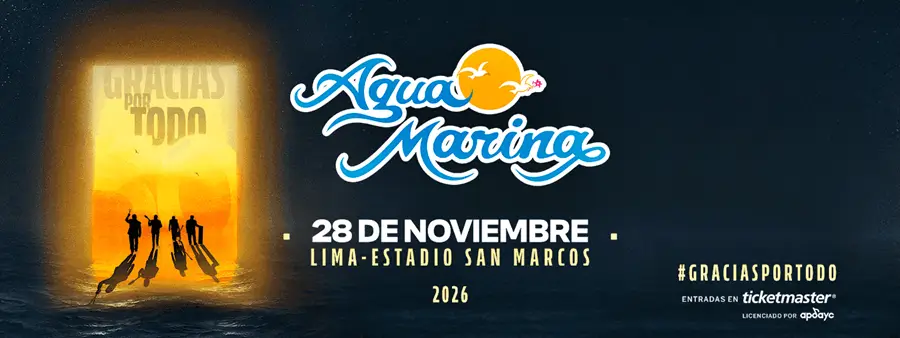 Agua Marina celebra 50 años en Lima con un histórico concierto en el Estadio San Marcos este 28 de noviembre.